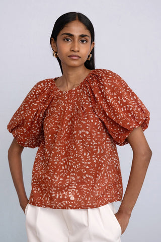 Oana Top Bondi Batik Tobacco