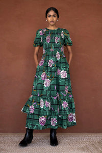 Quant Dress Tartan Rose Pine