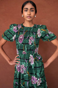 Quant Dress Tartan Rose Pine