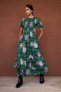 Quant Dress Tartan Rose Pine