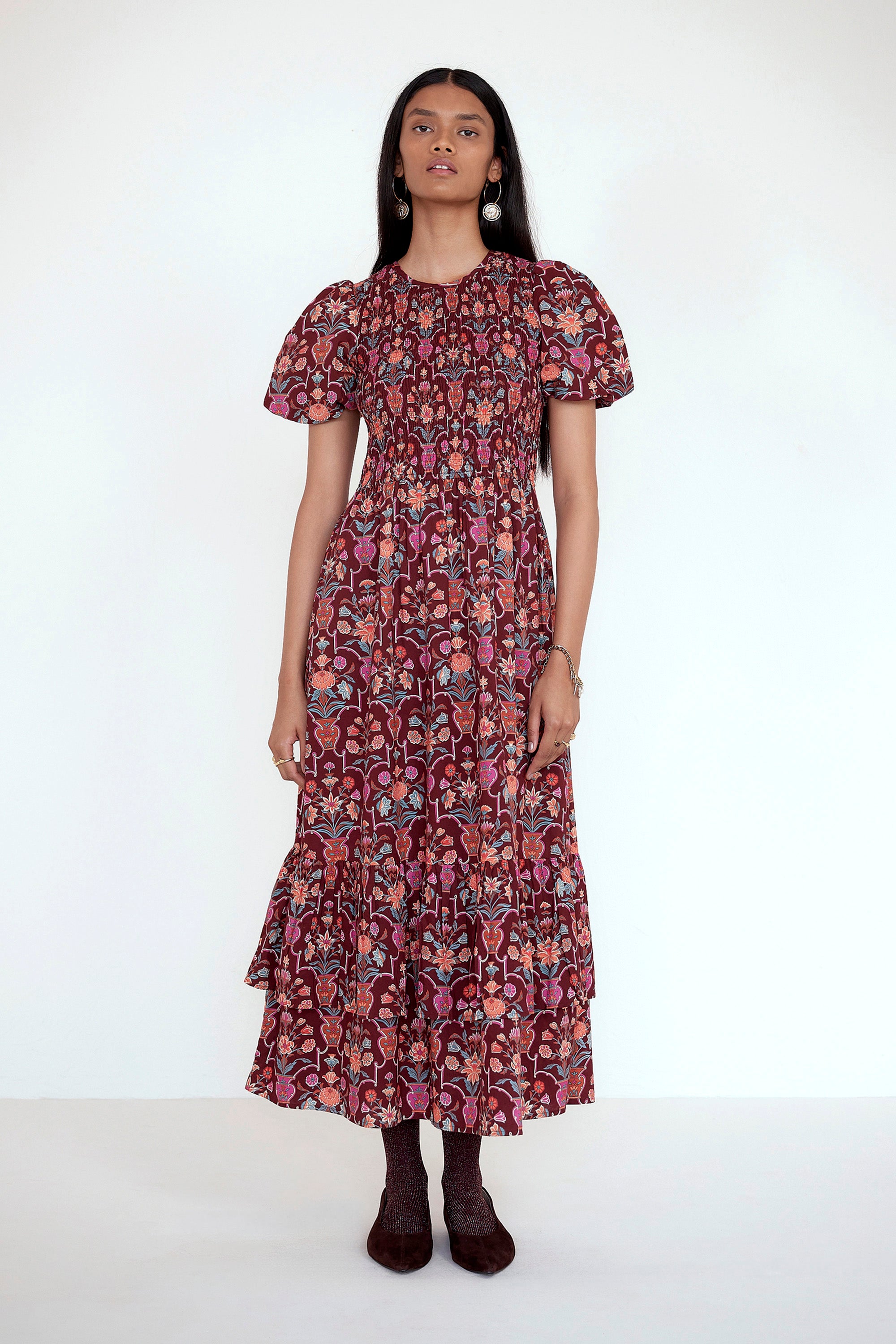 Quant Dress Floral Vase Chestnut