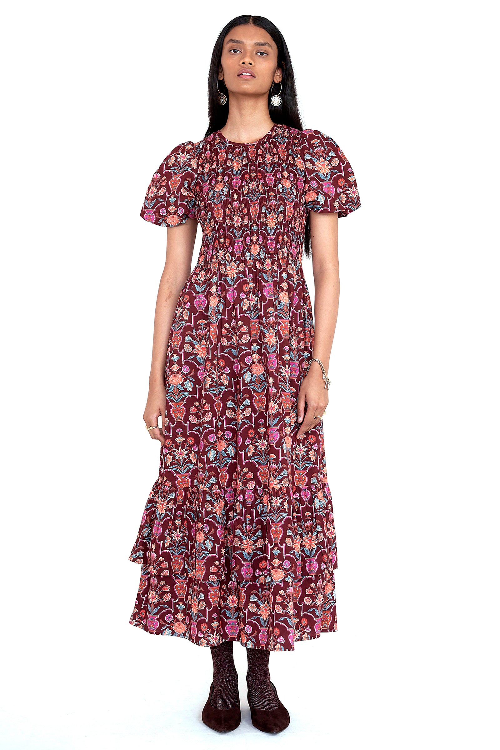 Quant Dress Floral Vase Chestnut