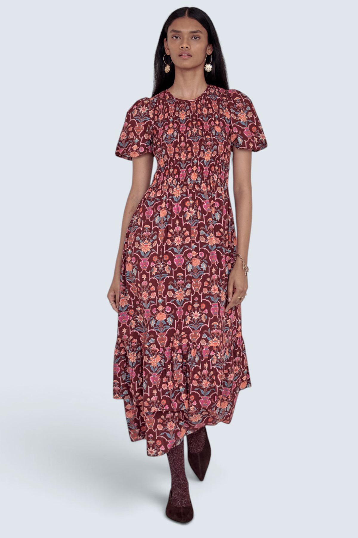 Quant Dress Floral Vase Chestnut
