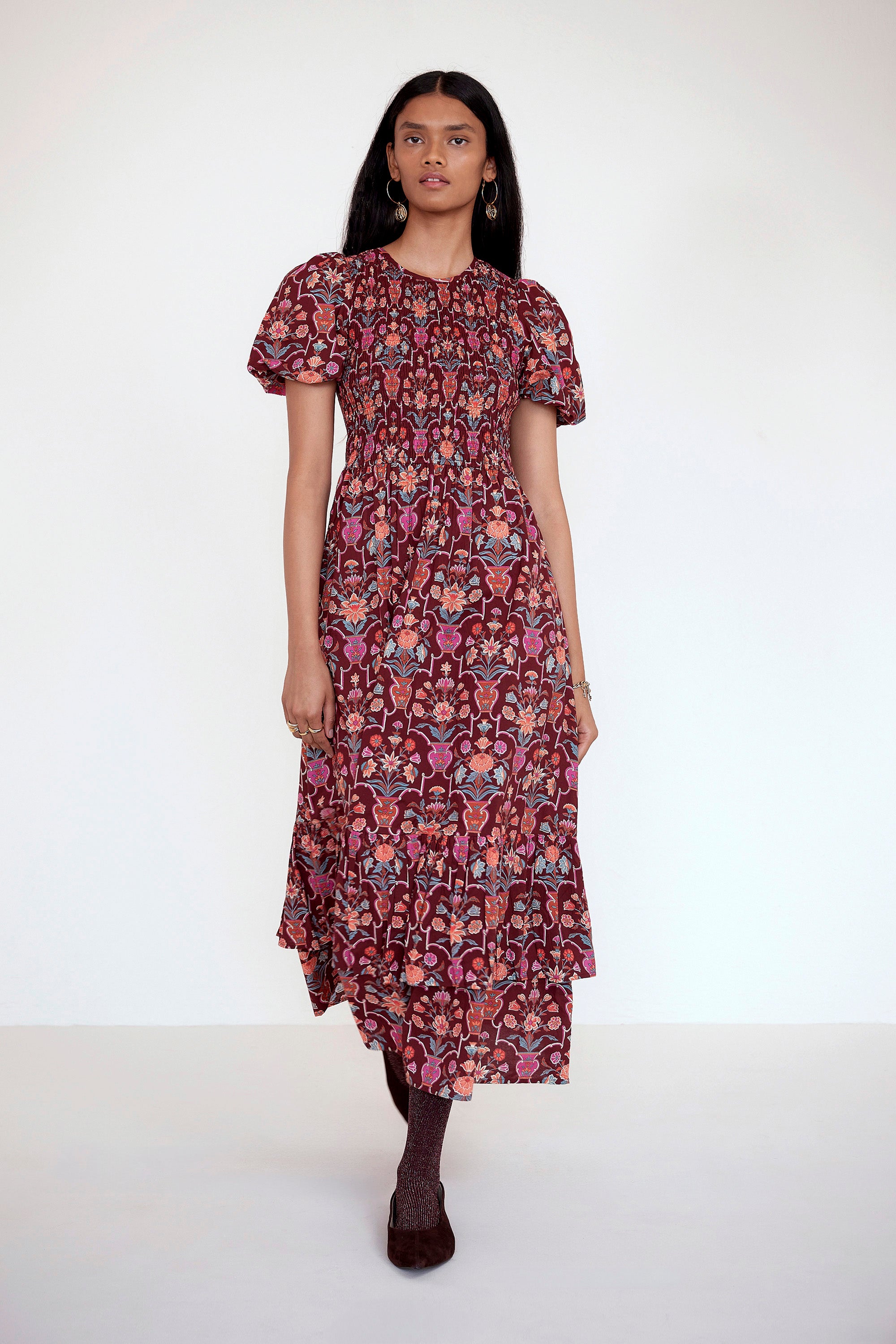 Quant Dress Floral Vase Chestnut