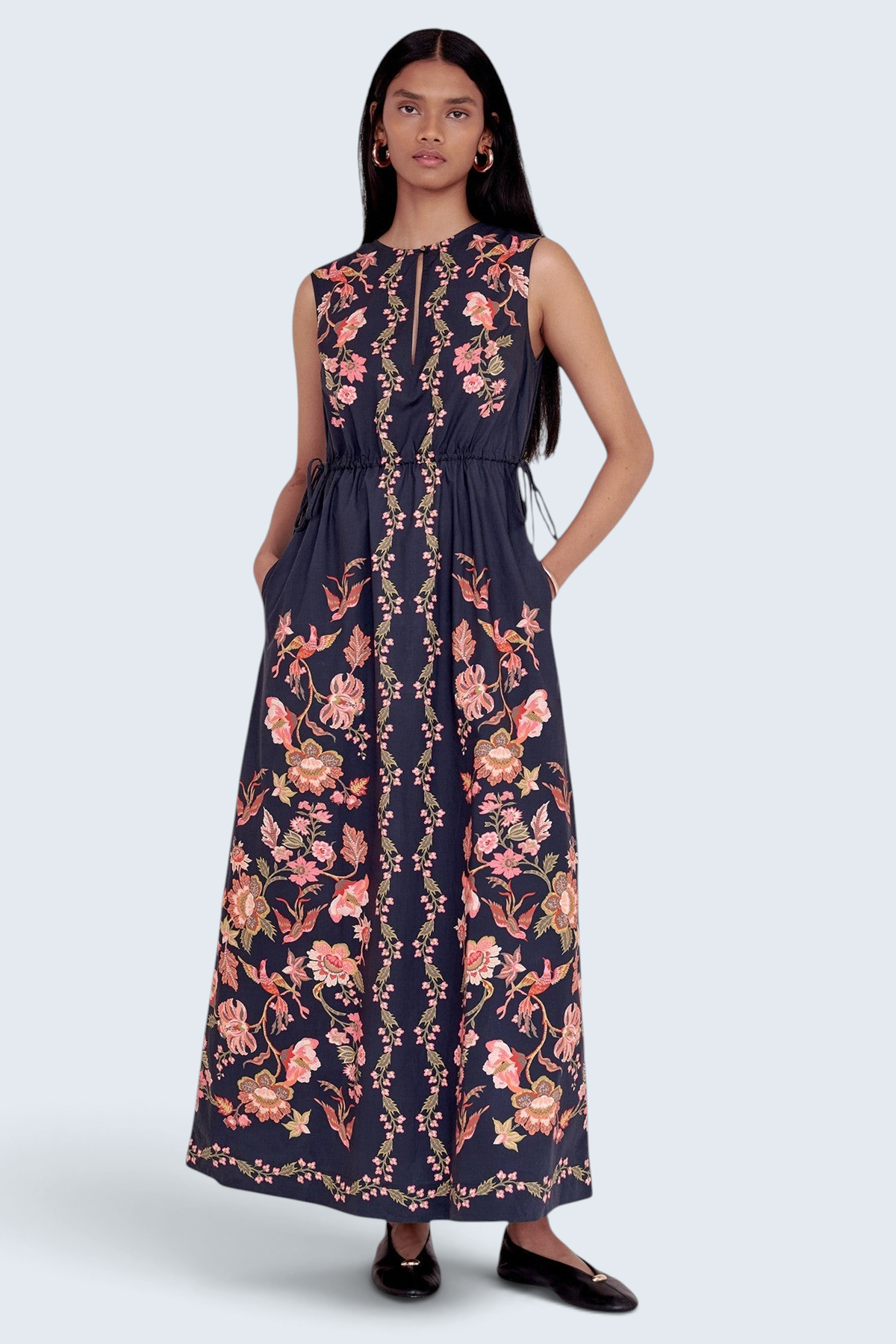 Rhonda Dress Chintz Jet