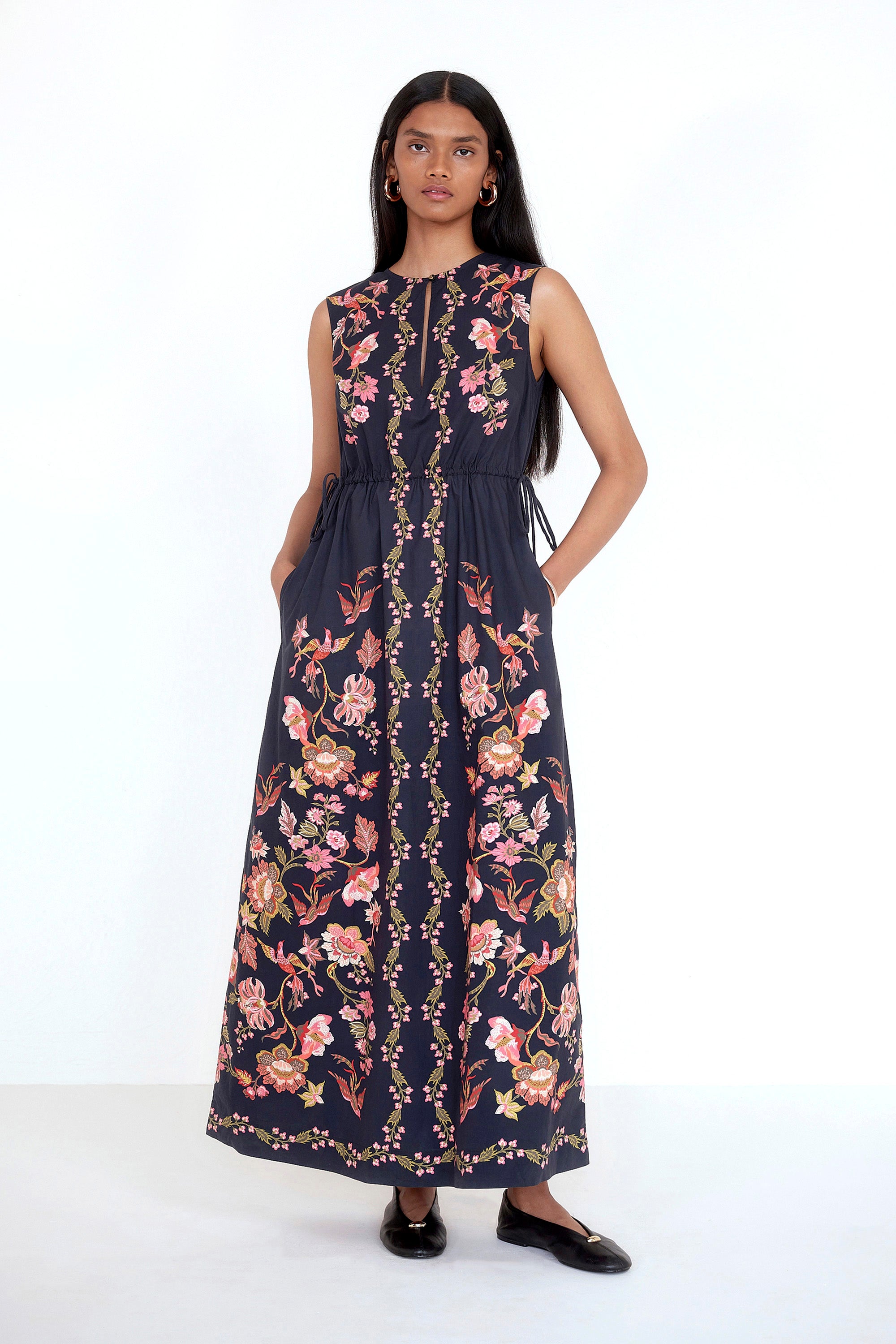 Rhonda Dress Chintz Jet