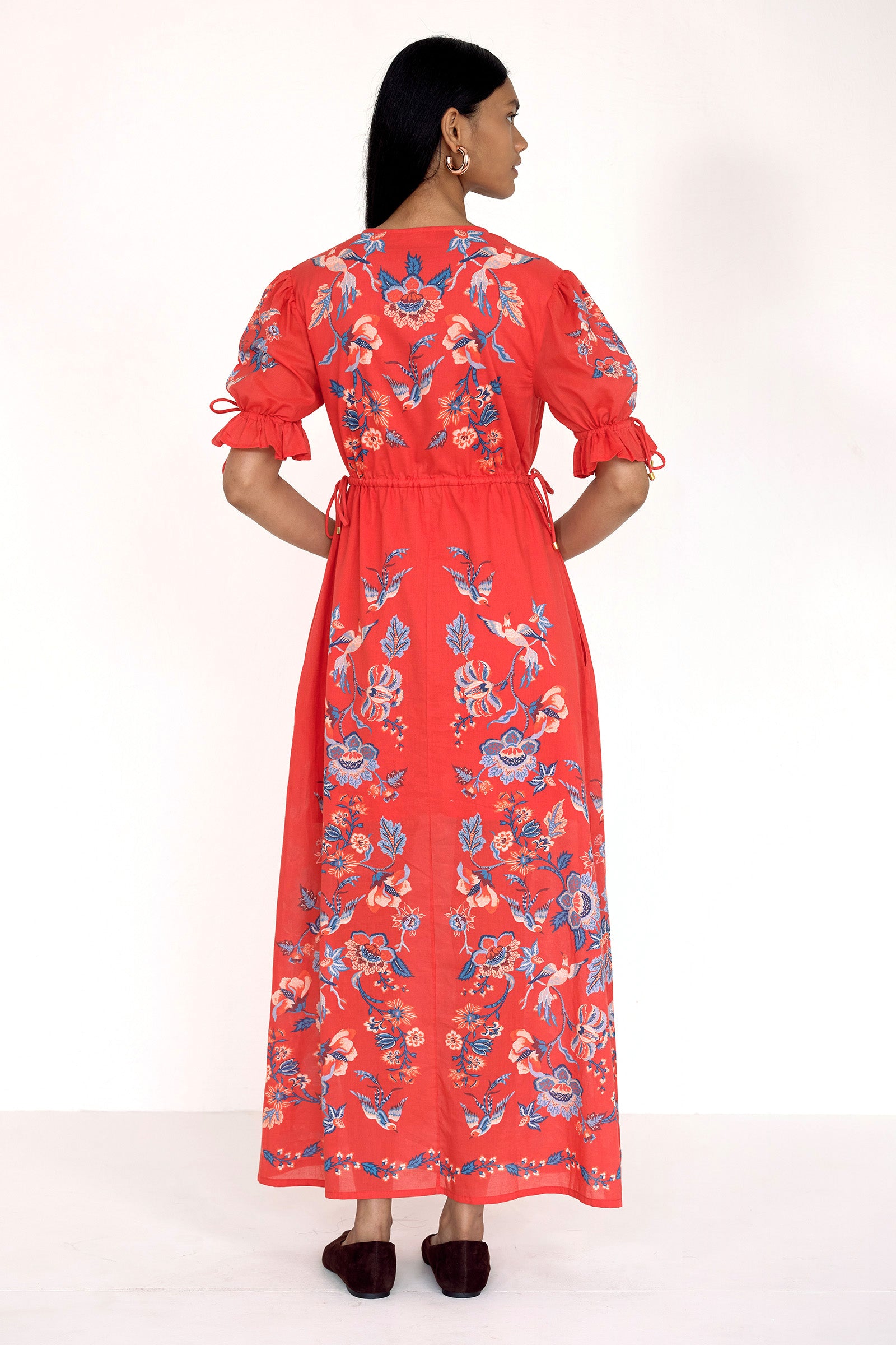Ruby Dress Chintz Scarlet
