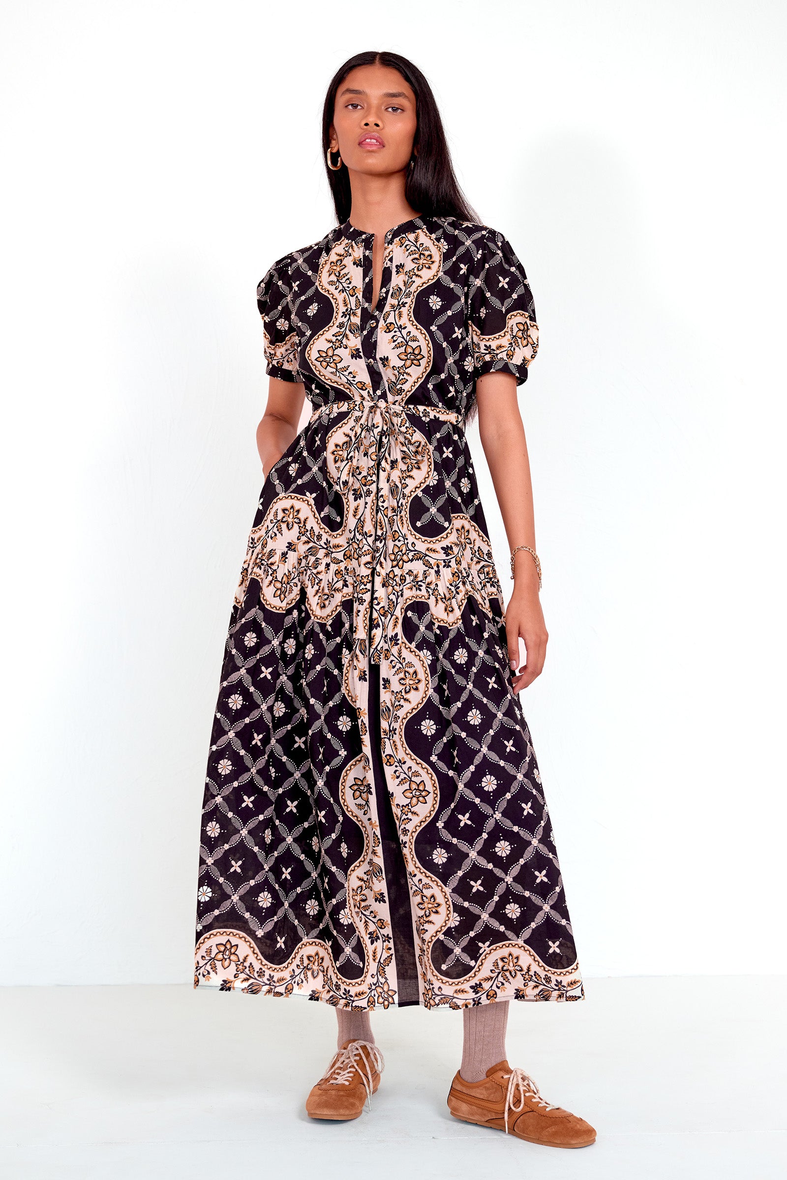 Saylor Dress Bandana Black Beauty