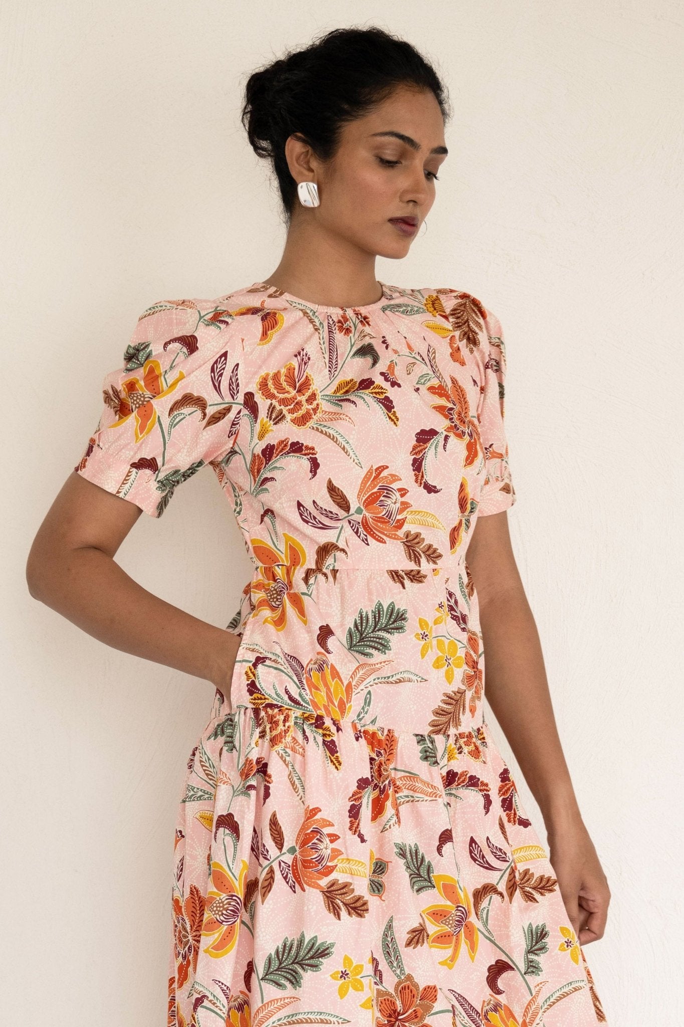 Valeria Dress Bali Floral Lotus