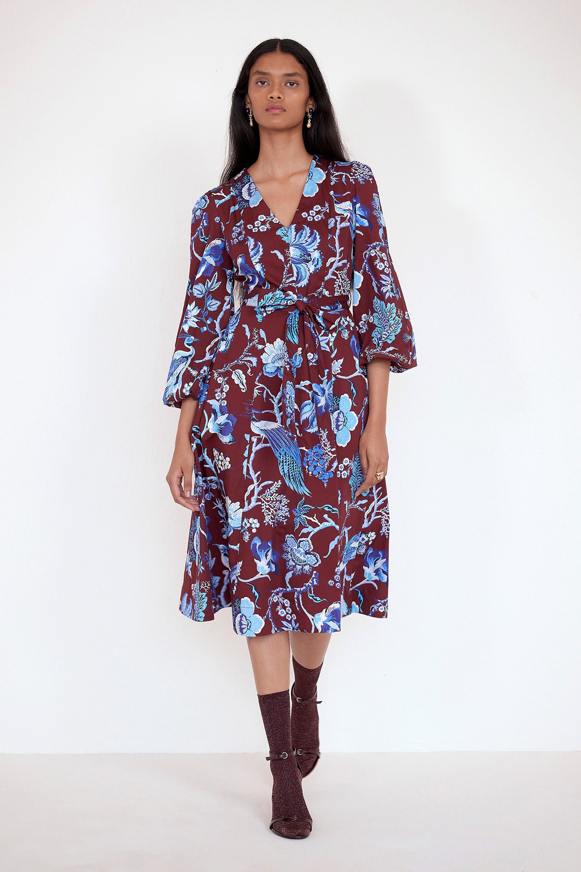 Zora Dress Chintz Cordovan