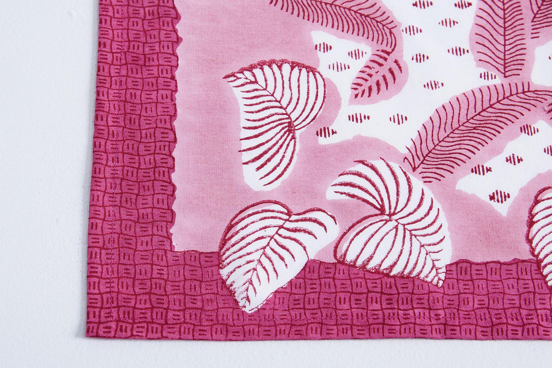 Four Palm Leaf Pink Napkins